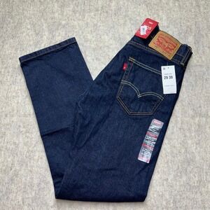 Levis 505 Regular Fit Stretch‎ Jeans Mens Size W29 L30 Dark Wash Denim NWT
